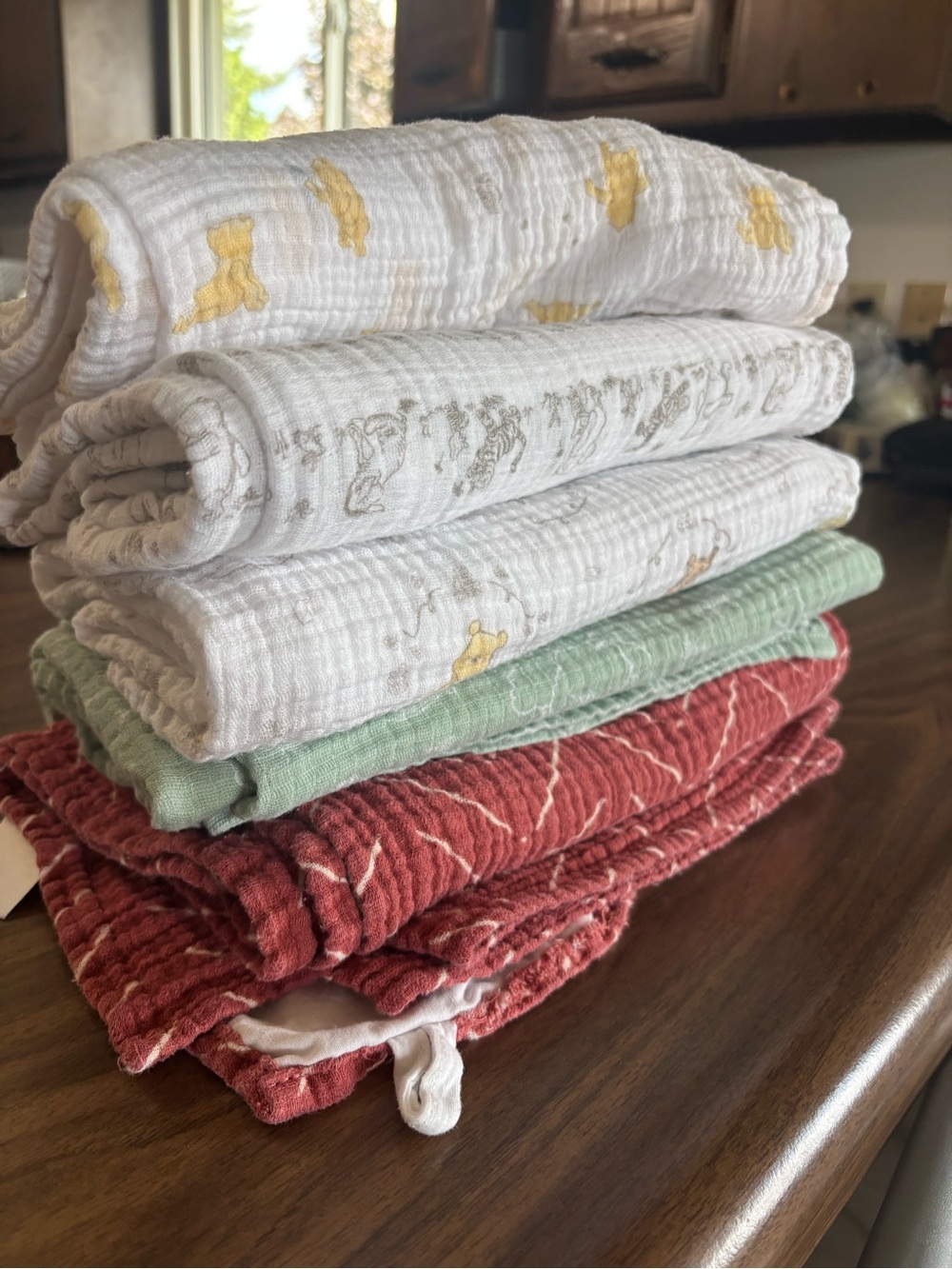 aden + anais Winnie and friends muslin blankets + 1 itsy ritzy muslin swaddle
